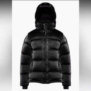 Aritzia Womens Super Puff Jacket, Size XS, Black Liquid Shine, Goose down